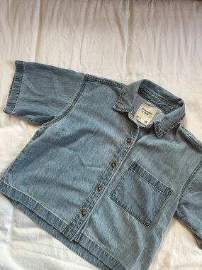 Abercrombie & Fitch Light Blue Denim Shirt
